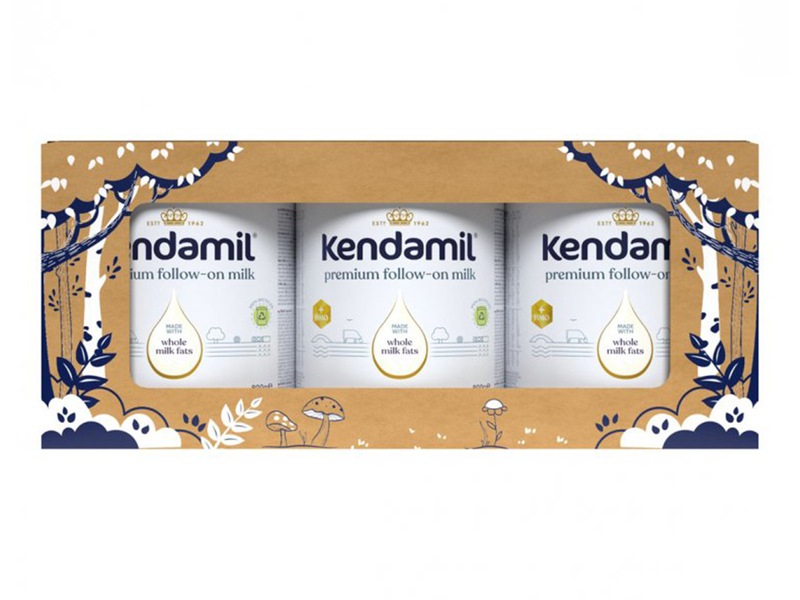 Kendamil Premium 2 HMO+ Pokračovací mléko 3x800 g - Pohádkové balení s divadlem O třech prasátkách