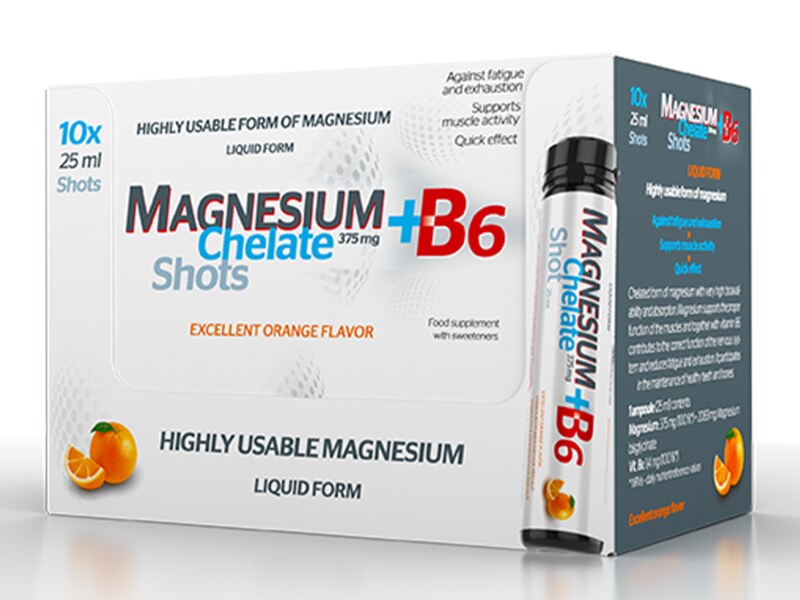 Magnesium Chelate - B6 pomeranč 10 ampulí Magnesium Chelate - B6 pomeranč 10 ampulí