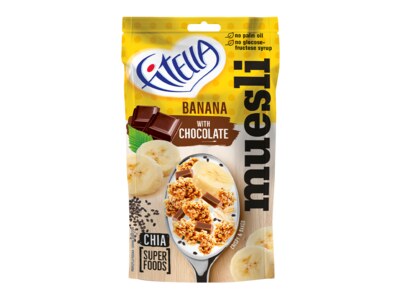 Fitella banánové muesli s čokoládou a chia semínky 50 g