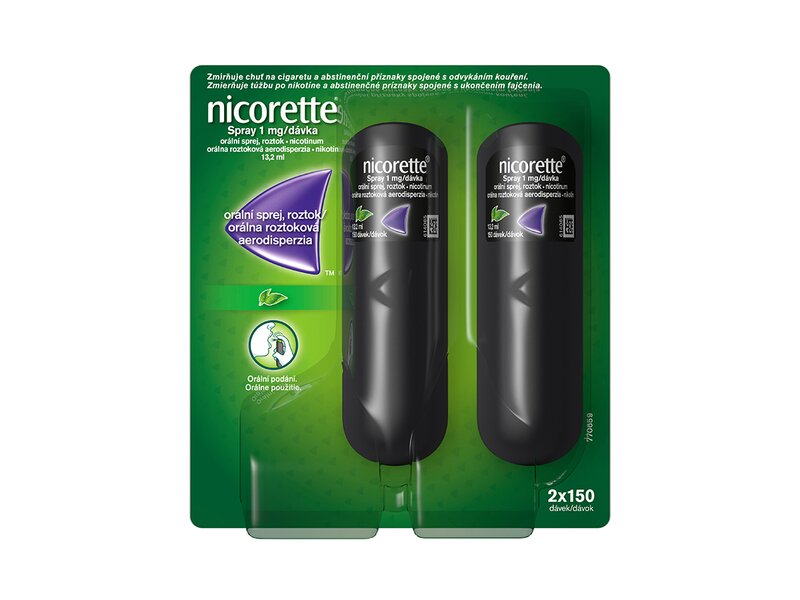 Nicorette spray 1 mg/dávka orální sprej 2x13,2 ml