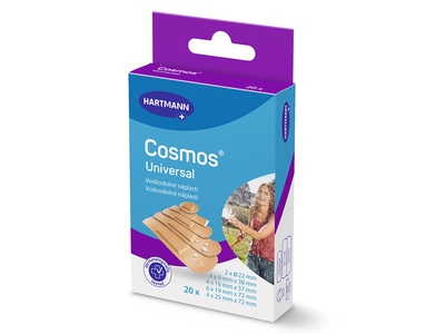 Cosmos Water-Resistant Voděodolná náplast 5 velikostí 20 ks Cosmos Water-Resistant Voděodolná náplast 5 velikostí 20 ks