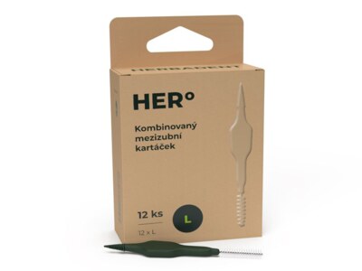 Herbadent Hero Mezizubní kartáček L 12 ks