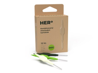 Herbadent Hero Mezizubní kartáček Mix 12 ks