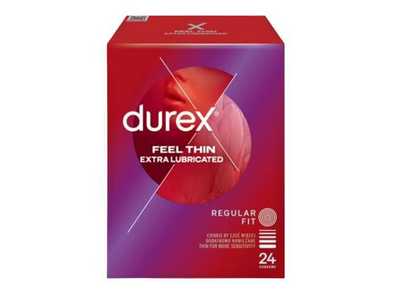 Durex Feel Thin Extra Lubricated prezervativ 24 ks
