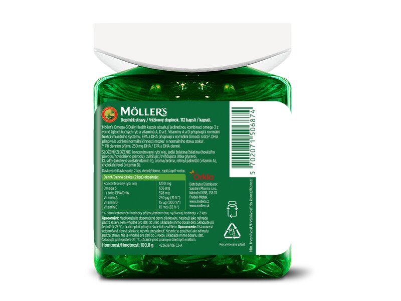 Mollers Omega-3 Daily Health 112 kapslí