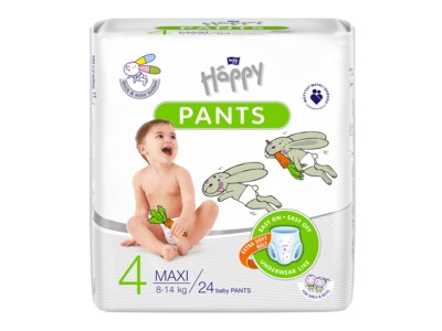 Bella Happy Pants Maxi 4 dětské plenkové kalhotky 8-14 kg 24 ks Bella Happy Pants Maxi 4 dětské plenkové kalhotky 8-14 kg 24 ks