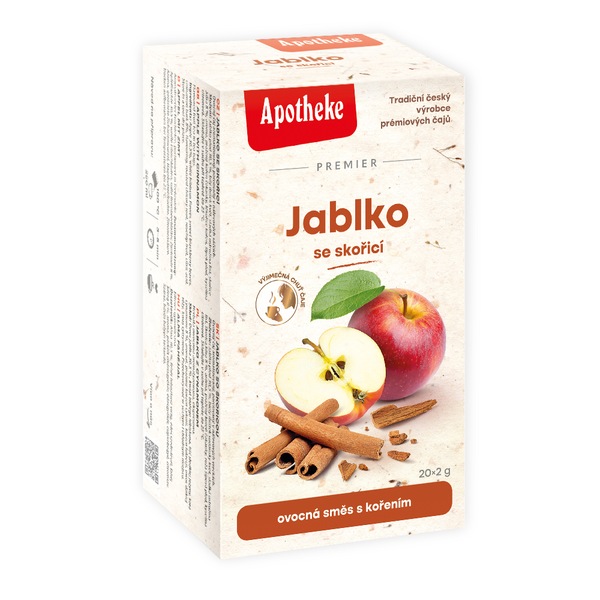 Apotheke Jablko se skořicí čaj nálevové sáčky 20x2g