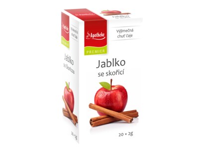 Apotheke Jablko se skořicí čaj nálevové sáčky 20x2g