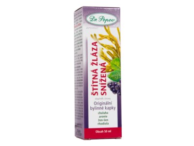 Dr. Popov Kapky bylinné Štítná žláza snížená 50 ml Dr. Popov Kapky bylinné Štítná žláza snížená 50 ml