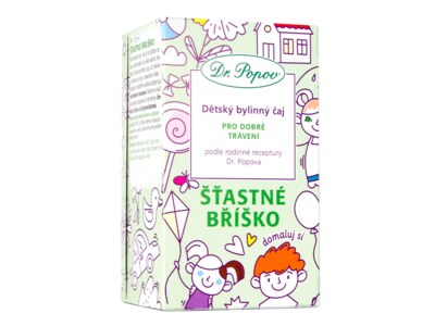 Dr. Popov Dětský bylinný čaj Šťastné bříško nálevové sáčky 20x1,5 g