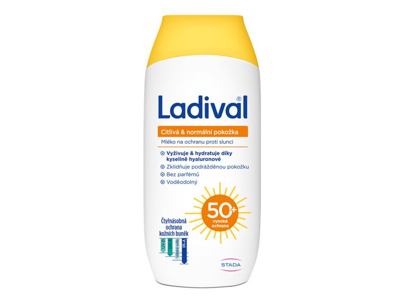 Ladival Citlivá a normální pokožka mléko OF50+ 200 ml
