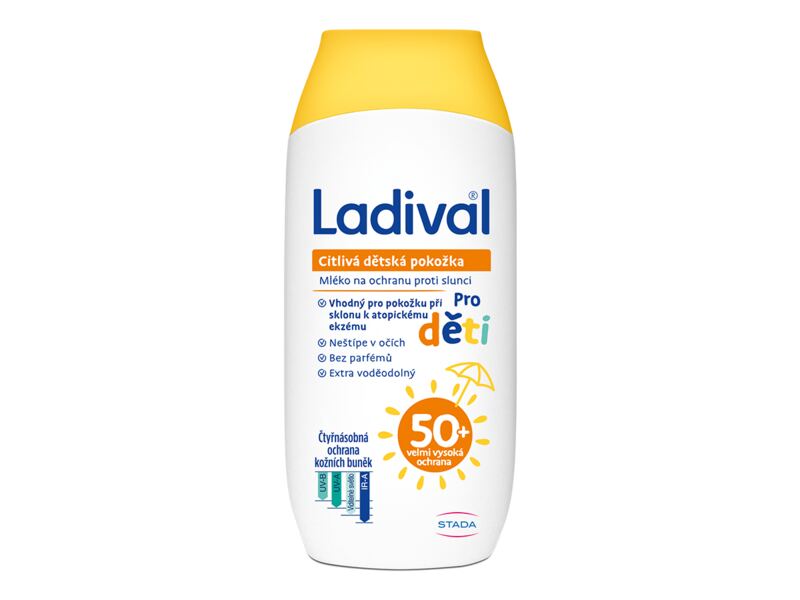 Ladival Dětská citlivá pokožka mléko OF50+ 200 ml