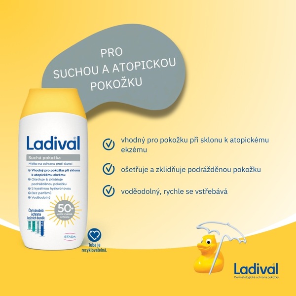 Ladival Suchá pokožka mléko OF50+ 200 ml