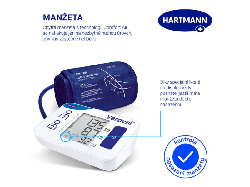 Veroval Compact digitální tonometr pažní s manžetou 22-42 cm