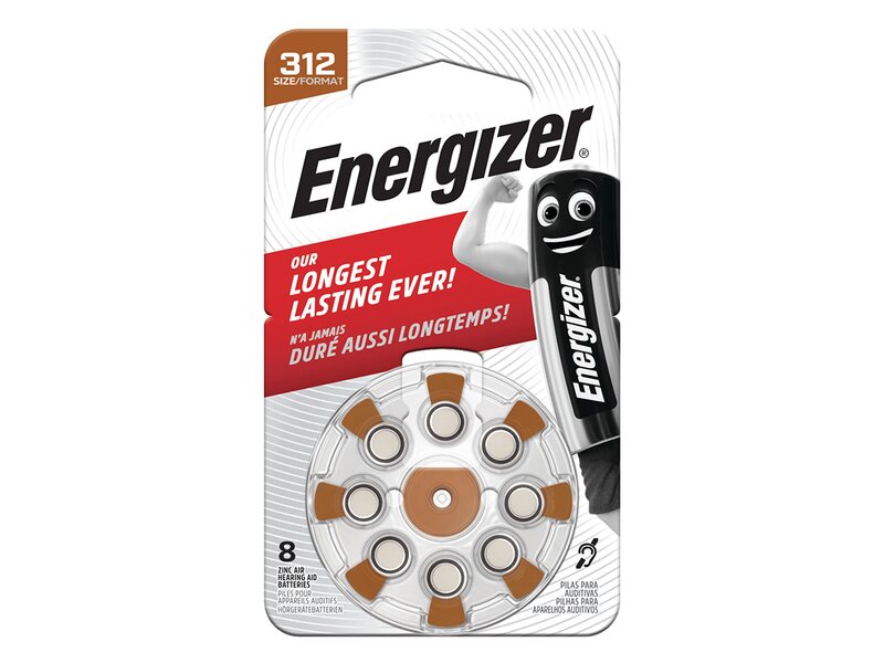 Energizer Zinc Air 312 baterie do naslouchadel 8 ks