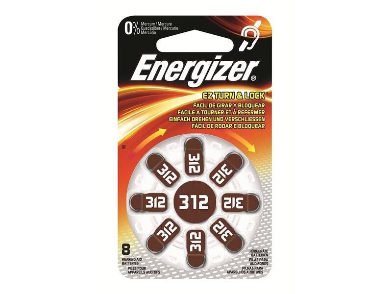 Energizer Zinc Air 312 baterie do naslouchadel 8 ks Energizer Zinc Air 312 baterie do naslouchadel 8 ks