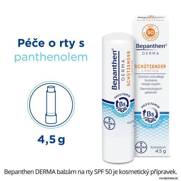 Bepanthen Derma balzám na rty SPF50 4,5 g