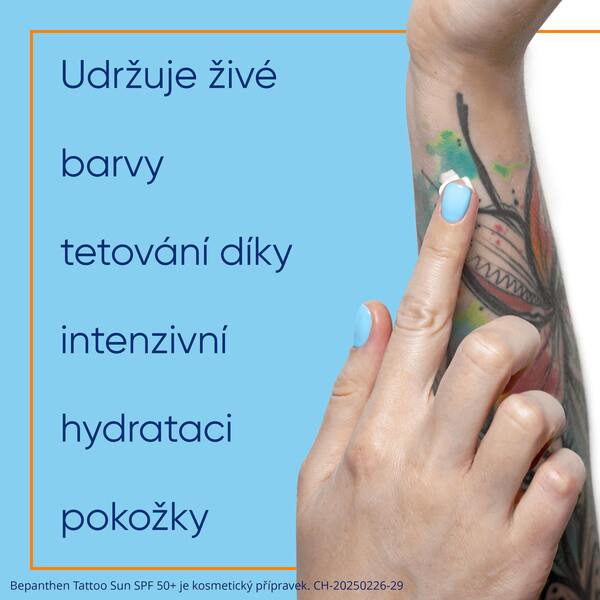 Bepanthen Tattoo SUN opalovací krém SPF50+ 50 ml Bepanthen Tattoo SUN opalovací krém SPF50+ 50 ml