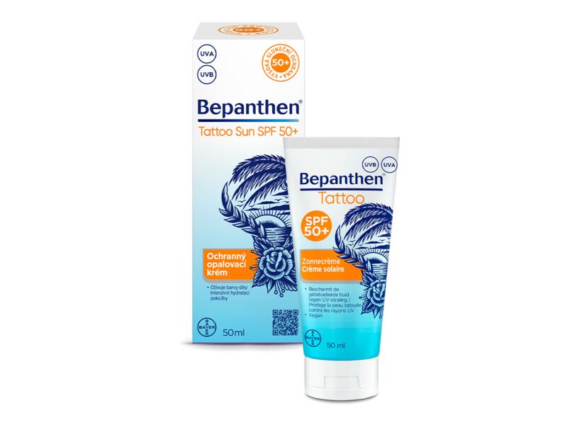 Bepanthen Tattoo SUN opalovací krém SPF50+ 50 ml Bepanthen Tattoo SUN opalovací krém SPF50+ 50 ml