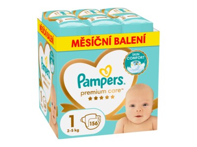 Pampers Pants Premium Care plenkové kalhotky vel. 1 (2 - 5 kg) 156 ks Pampers Pants Premium Care plenkové kalhotky vel. 1 (2 - 5 kg) 156 ks
