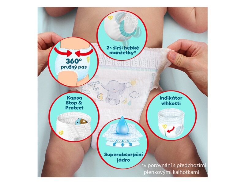 Pampers Pants Premium Care plenkové kalhotky vel. 4 (9 - 15 kg) 114 ks Pampers Pants Premium Care plenkové kalhotky vel. 4 (9 - 15 kg) 114 ks