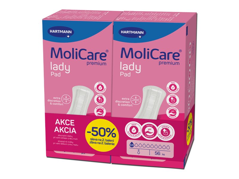 MoliCare LadyPad 0,5 kapky Duopack 2x28 ks