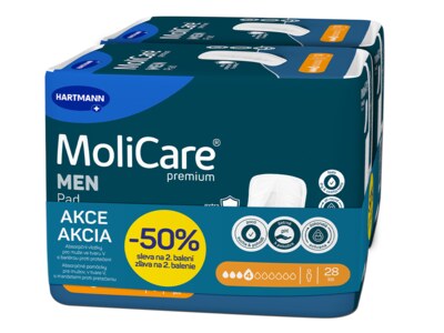 MoliCare Men Absorpční vložky 4 kapky Duopack 2x14 ks
