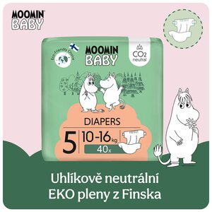 Moomin Baby 5 Maxi 10-16 kg EKO plenky 40 ks
