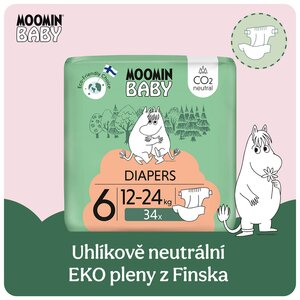 Moomin Baby 6 Maxi 12-24 kg EKO plenky 34 ks