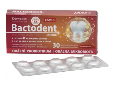 Favea Bactodent jahoda 30 tablet Favea Bactodent jahoda 30 tablet