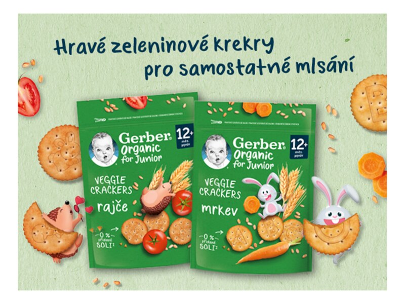 Gerber Krekry s mrkví BIO 100g 12M+
