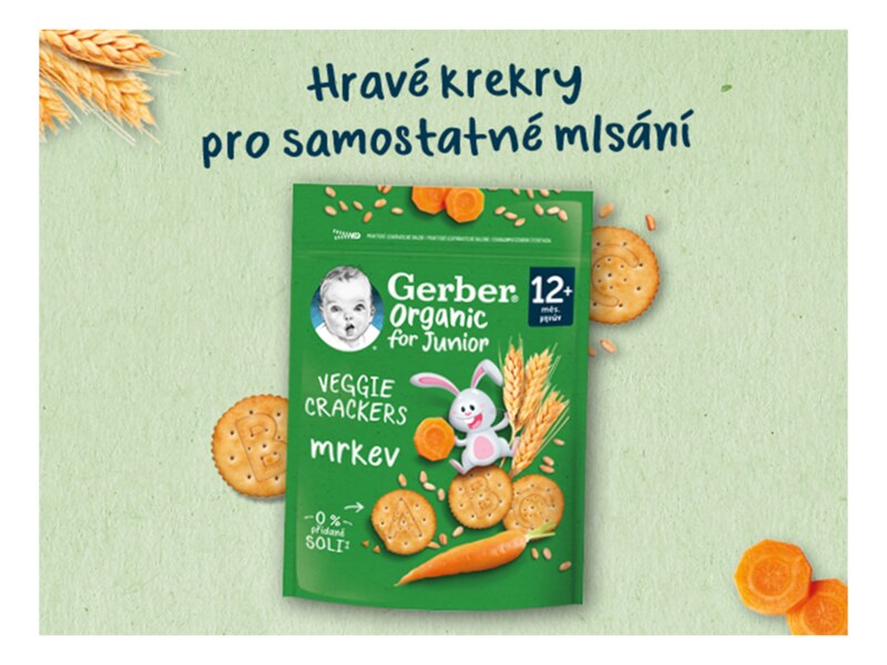 Gerber Krekry s mrkví BIO 100g 12M+