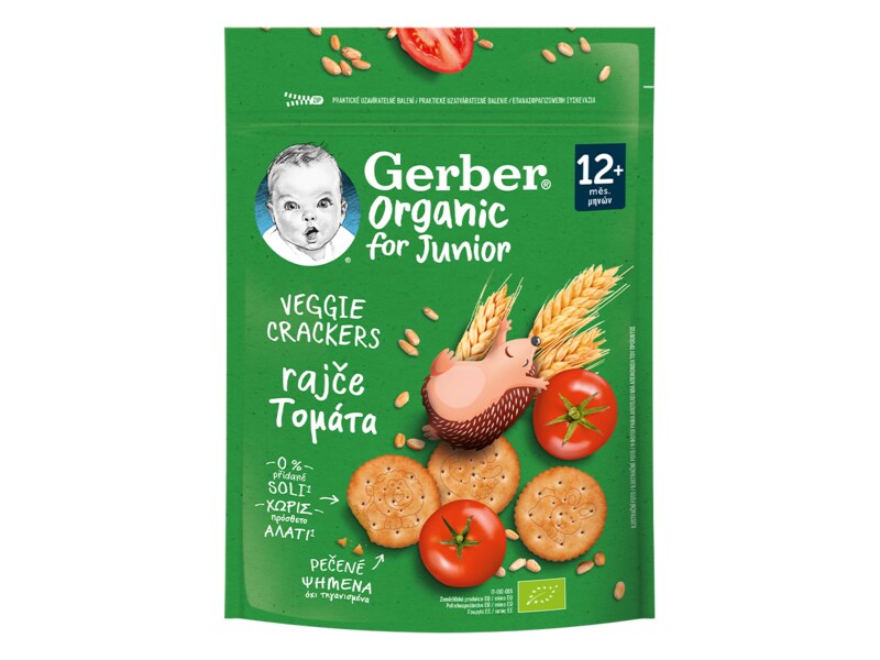 Gerber Krekry s rajčaty BIO 100g 12M+