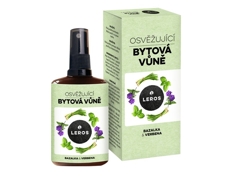 Leros Bytová vůně Osvěžující - bazalka a verbenal 100 ml