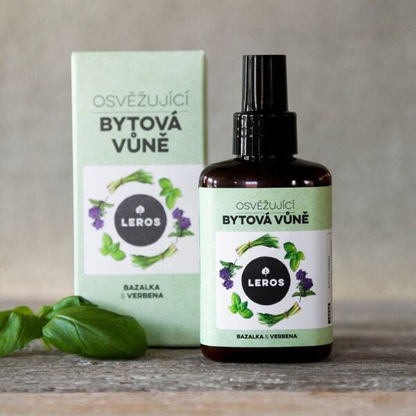 Leros Bytová vůně Osvěžující - bazalka a verbenal 100 ml Leros Bytová vůně Osvěžující - bazalka a verbenal 100 ml