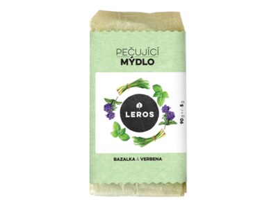 Leros Pečující mýdlo  - bazalka a verbena 90 g