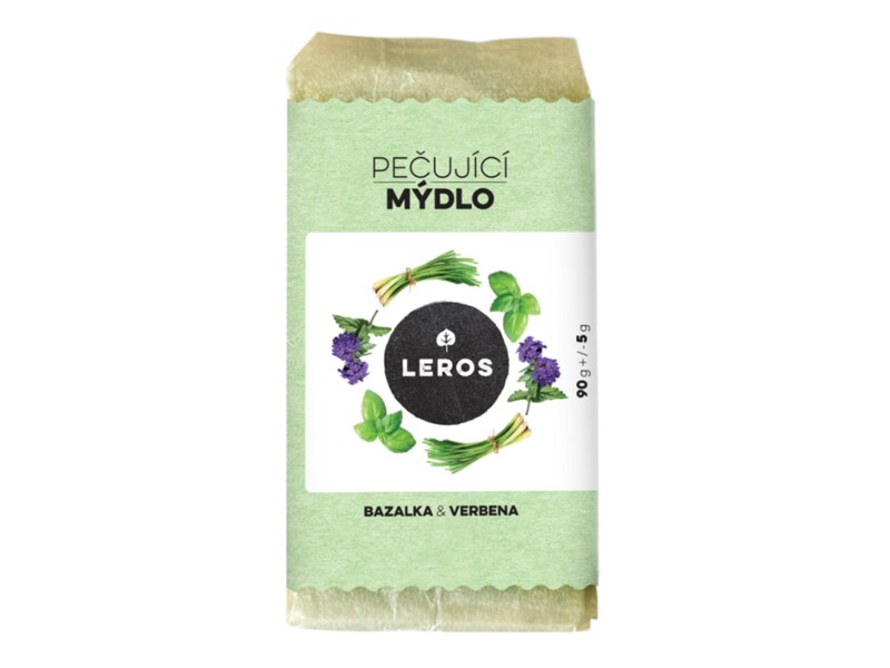 Leros Pečující mýdlo  - bazalka a verbena 90 g