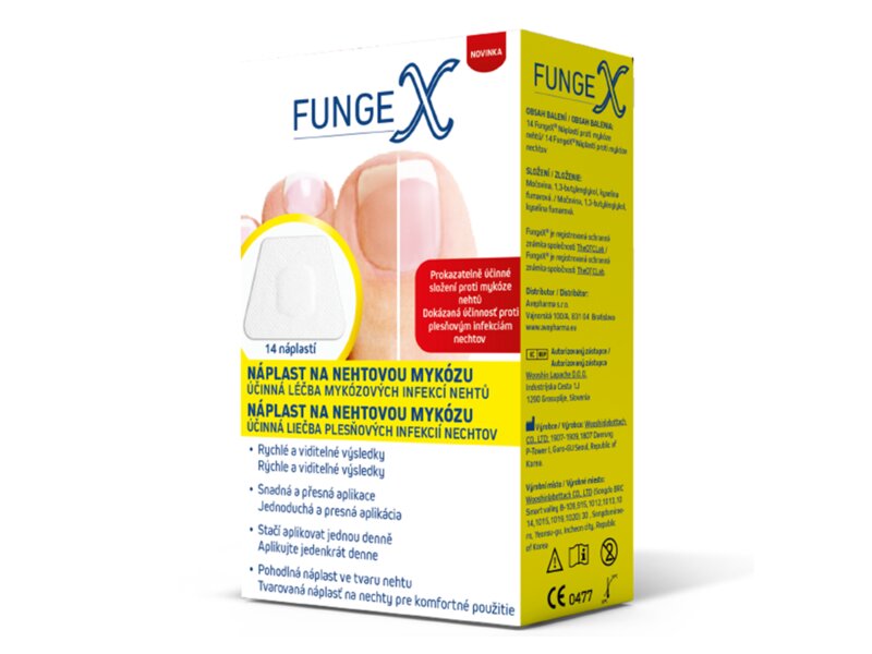 FungeX Náplast na nehtovou mykózu 14 ks