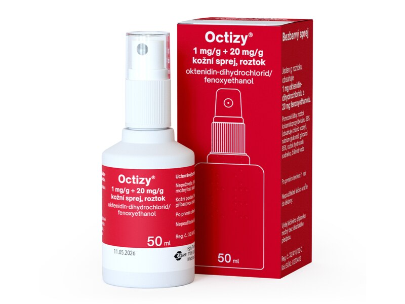 Octizy 1 mg/g+20 mg/g kožní sprej 50 ml Octizy 1 mg/g+20 mg/g kožní sprej 50 ml