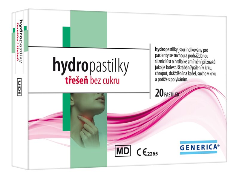 Hydropastilky Třešeň bez cukru Generica 20 ks Hydropastilky Třešeň bez cukru Generica 20 ks