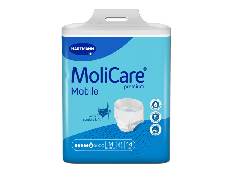 MoliCare Mobile Inkontinenční kalhotky 6 kapek M 14 ks