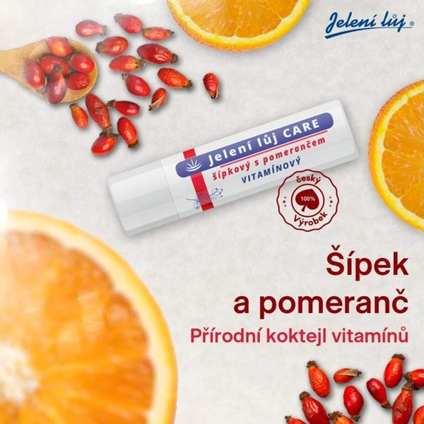 Jelení lůj Care Vitamínový šípkový s pomerančem 4,5 g