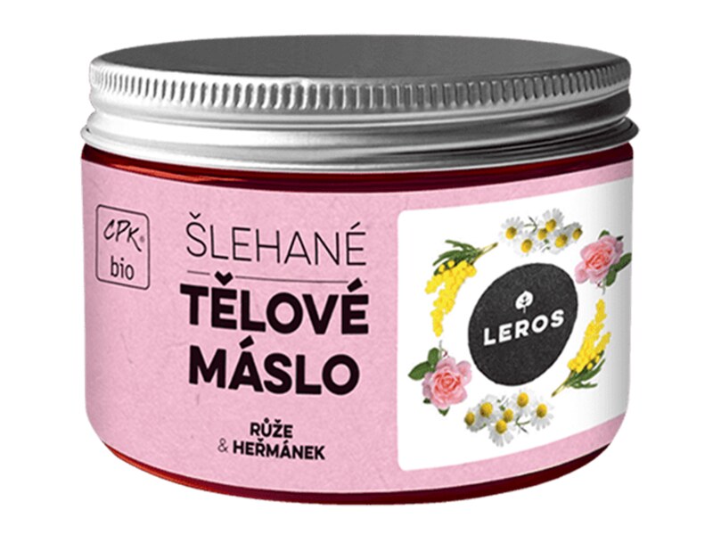 Leros Šlehané tělové máslo - růže a heřmánek 140 g