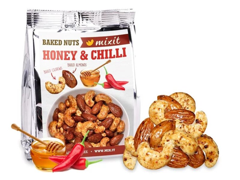 Mixit Oříšky z pece do kapsy Med a chilli 60 g