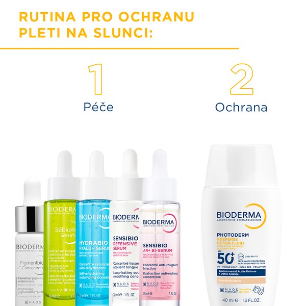 Bioderma Photoderm XDefense tónovaná ultrafluidní ochrana SPF50+ velmi světlá 40 ml