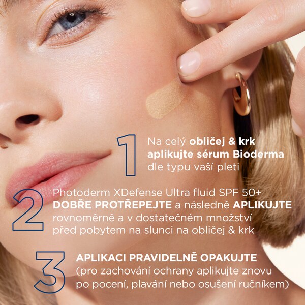 Bioderma Photoderm XDefense tónovaná ultrafluidní ochrana SPF50+ velmi světlá 40 ml