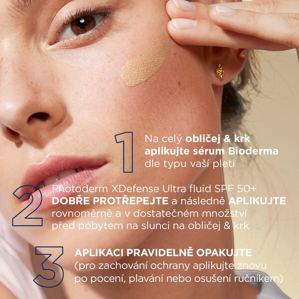 Bioderma Photoderm XDefense tónovaná ultrafluidní ochrana SPF50+ světlá 40 ml