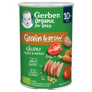 Gerber Křupky rajče a mrkev BIO 10m+ 35 g 