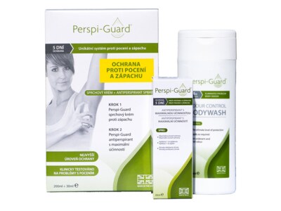 Perspi-Guard Ochrana proti pocení sprej 30 ml + sprchový krém 200 ml Perspi-Guard Ochrana proti pocení sprej 30 ml + sprchový krém 200 ml