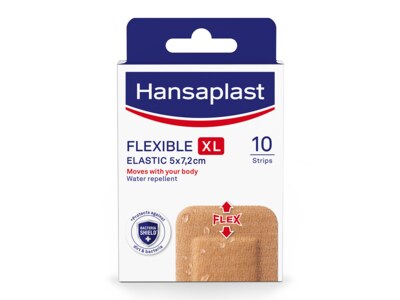 Hansaplast Flexible XL Elastická náplast 5x7,2 cm 10 ks